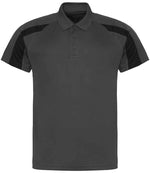 AWDis Cool Contrast Polo Shirt Charcoal/Jet Black