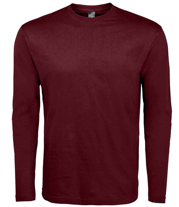 SOL'S Monarch Long Sleeve T-Shirt Oxblood