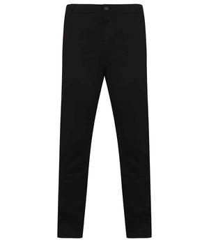 Henbury Stretch Flex Waistband Chino Trousers Black