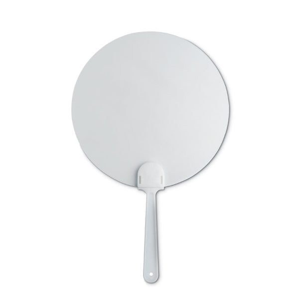 Manual hand fan with frosted surface