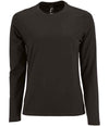 SOL'S Ladies Imperial Long Sleeve T-Shirt Deep Black