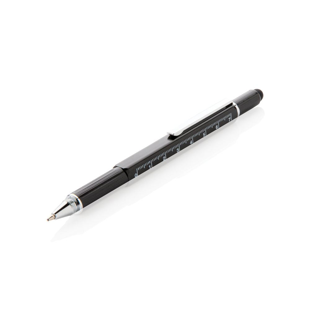 Branded 5-in-1 aluminium toolpen