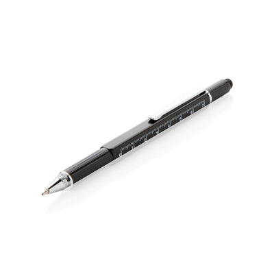 Branded 5-in-1 aluminium toolpen