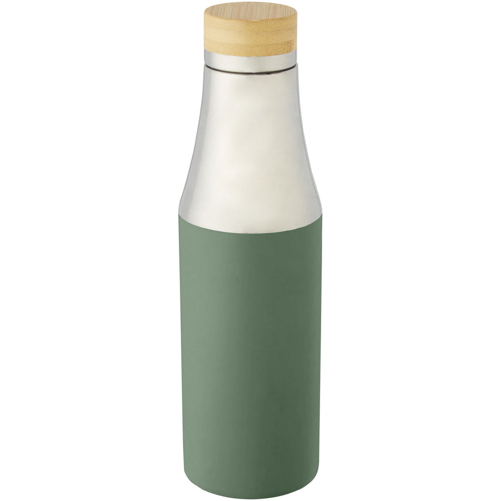 Branded Hulan 540 ml copper vacuum insulated stainless steel bottle with bamboo lid