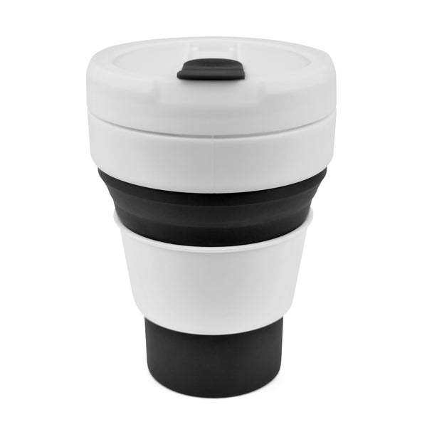 Branded Pocket Cup 355ml collapsible silicone body cup