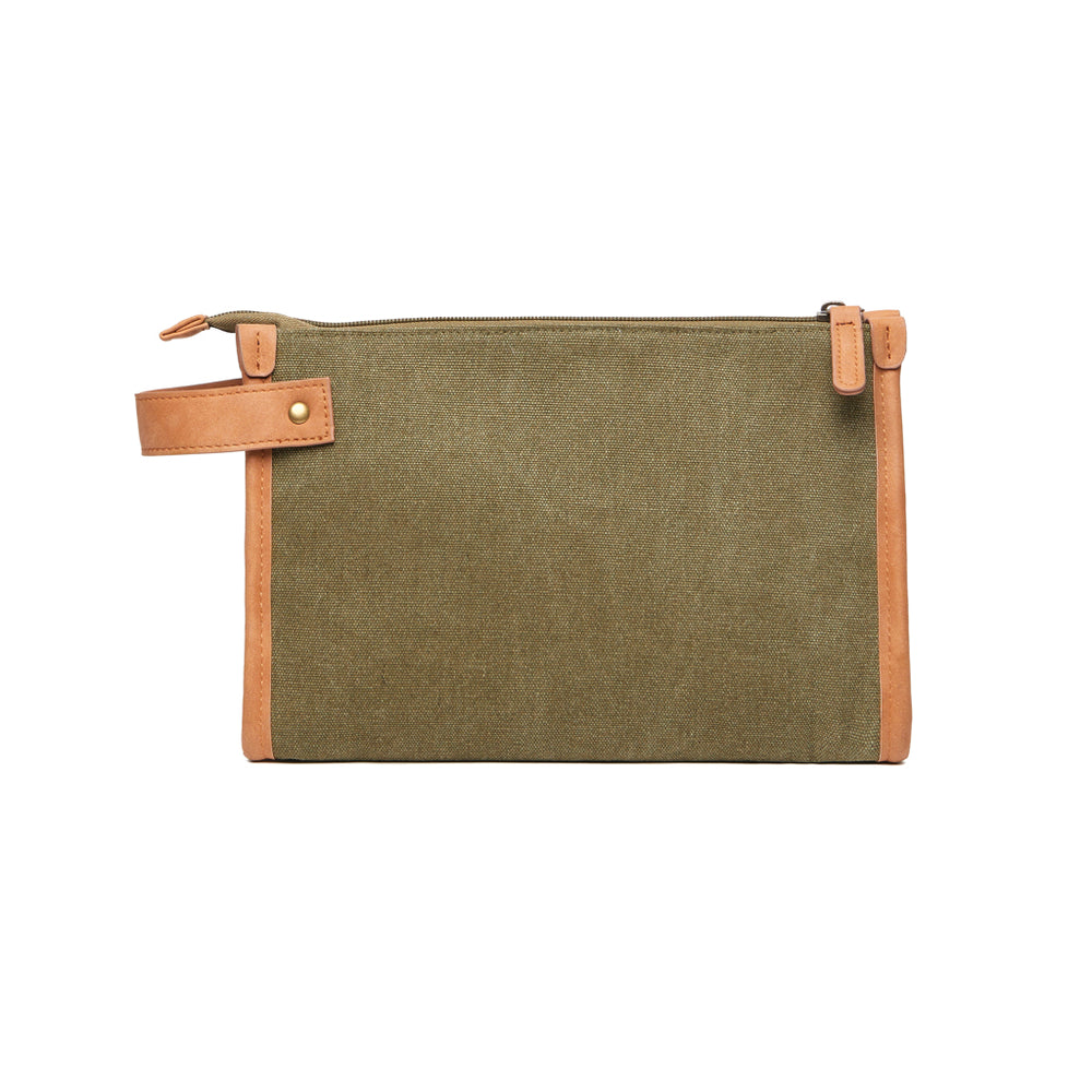 Branded VINGA Bosler GRS recycled canvas toiletry bag