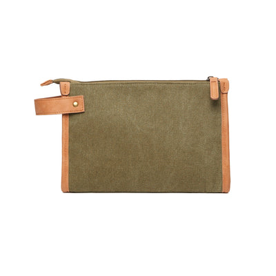 Branded VINGA Bosler GRS recycled canvas toiletry bag