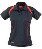 Spiro Ladies Team Spirit Polo Shirt Black/Red