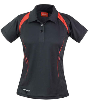 Spiro Ladies Team Spirit Polo Shirt Black/Red