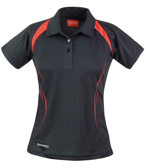 Spiro Ladies Team Spirit Polo Shirt Black/Red