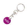 Branded Aluminium 12-sided GBP Trolley Coin On Trigger Clip + Split Ring