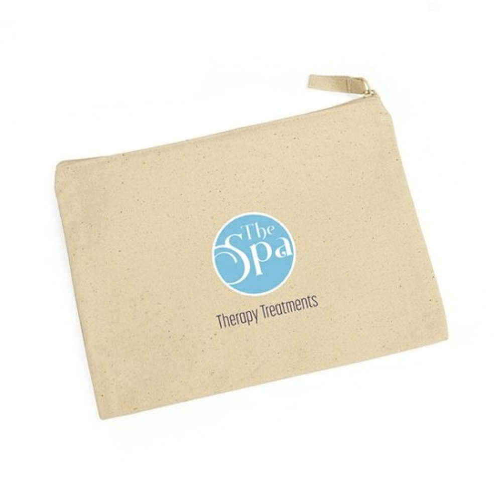 Medium Natural Cotton Toiletry Bag
