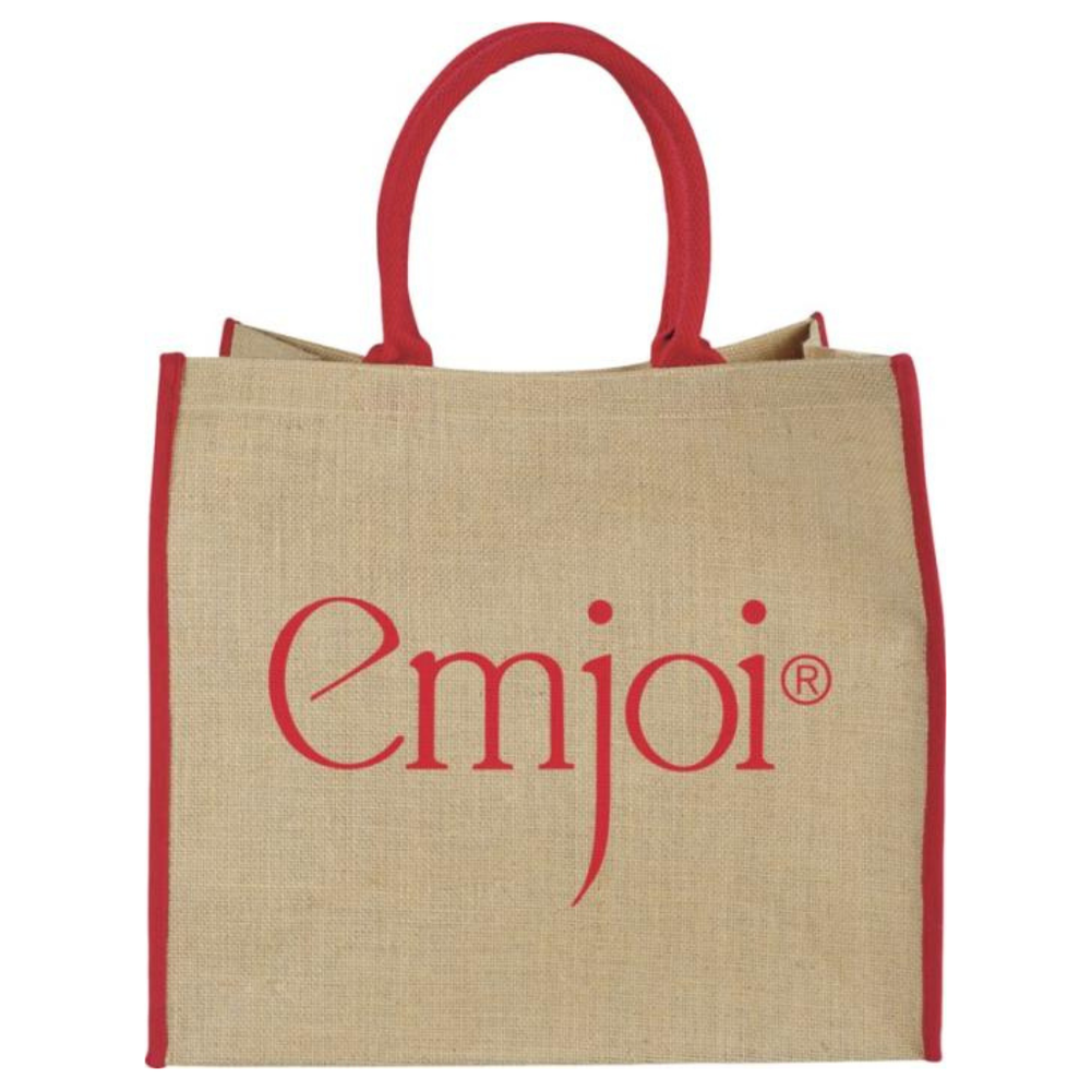 Harry coloured edge jute tote bag 25L
