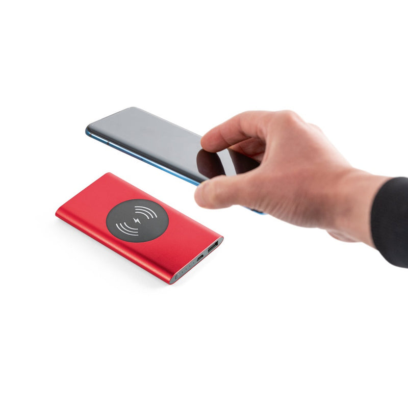 CASSINI. Aluminium portable battery and wireless charger 4'000 mAh