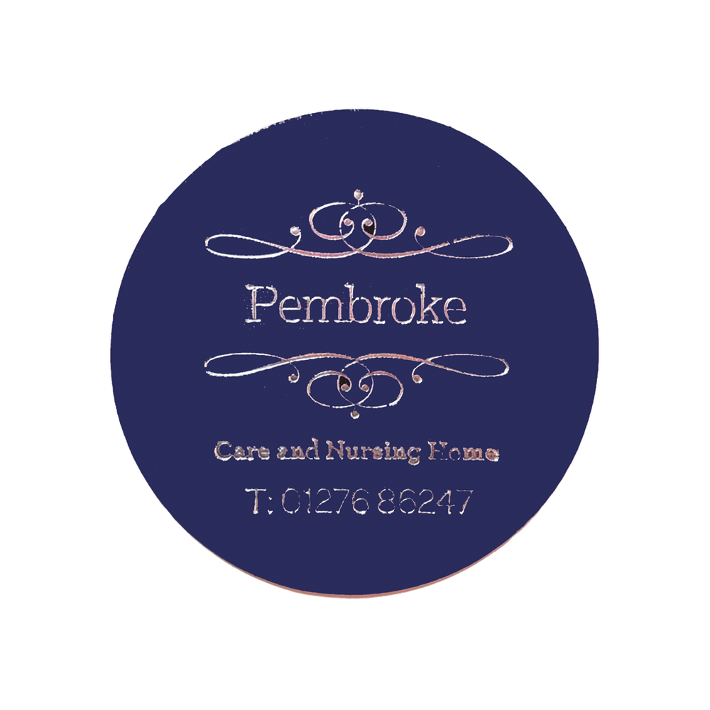 Branded Recycled Large Leather Round Coaster