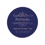 Branded Recycled Large Leather Round Coaster