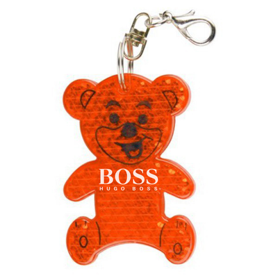 Branded Teddy Hard Reflective Keyrings