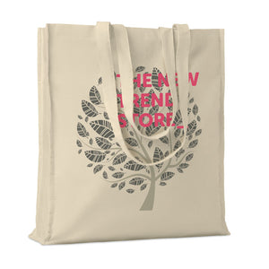 140gr/m² cotton shopping bag with Gusset