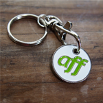 Printed Trolley Coin Keyring - Euro
