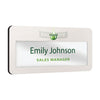 Metal Faced Reusable Name Window Badges