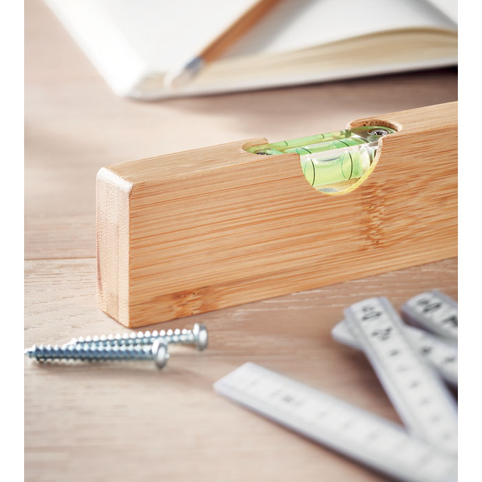 Branded Spirit level and bottle opener