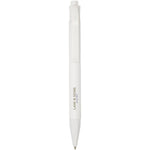 Terra corn plastic ballpoint pen in white with branding down the barrel