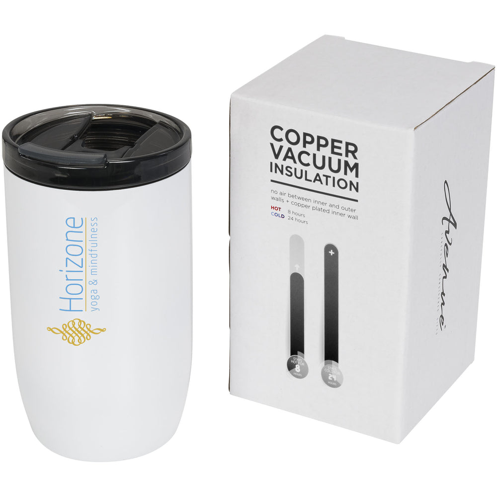 Branded Lagom 380 ml copper vacuum insulated tumbler