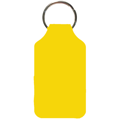 Recycled Imitation Leather Key Fob - Square Shape
