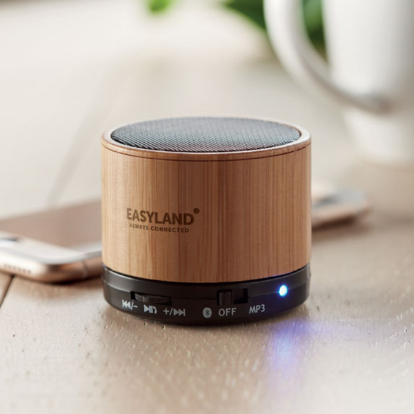 Round Bamboo Wireless Speaker - Express