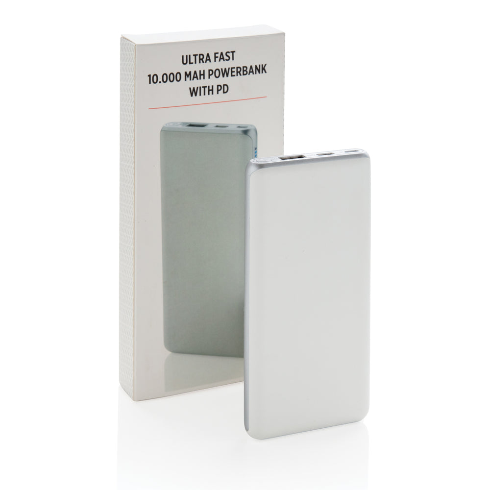 Branded Ultra fast 10.000 mAh powerbank with PD