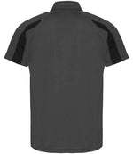 AWDis Cool Contrast Polo Shirt Charcoal/Jet Black