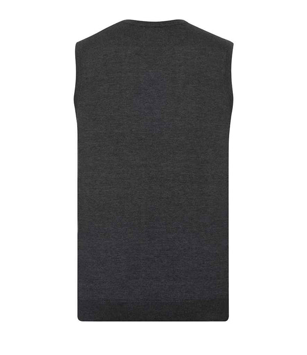 Russell Collection Sleeveless Cotton Acrylic V Neck Sweater