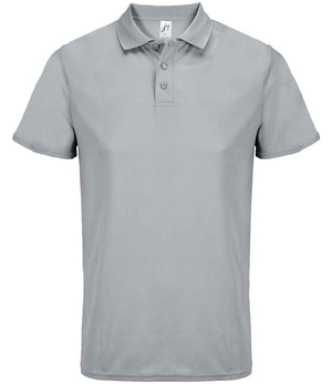 SOL'S Unisex Pitcher Recycled Polyester Piqué Polo Shirt Pure Grey