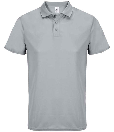 SOL'S Unisex Pitcher Recycled Polyester Piqué Polo Shirt Pure Grey