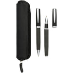 Branded Carbon duo pen gift set with pouch
