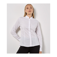 Kustom Kit Ladies Long Sleeve Tailored Mandarin Collar Shirt