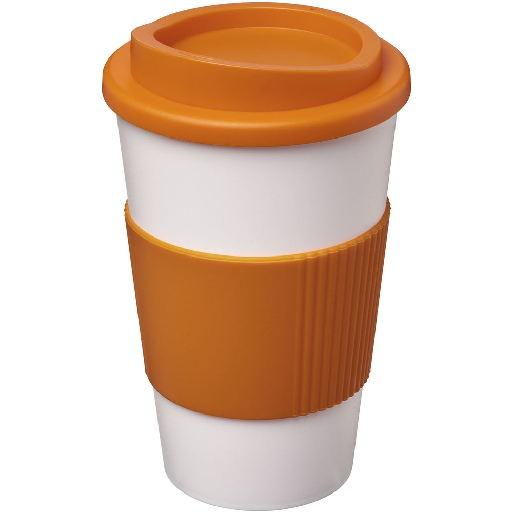 Branded Americano® 350 ml insulated tumbler with grip