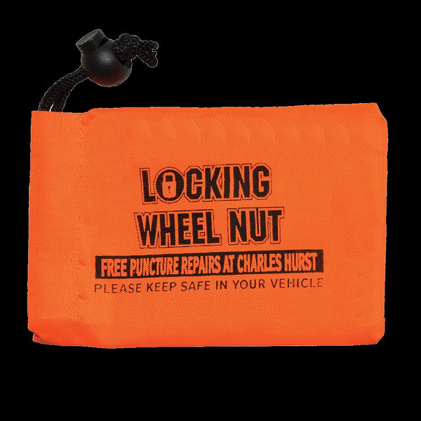 Branded Large Locking Wheel Nut Bag (120x95mm: 210D Polyester)