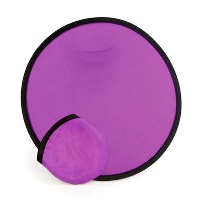Foldable Foldaway Frisbee with Pouch and Black trim