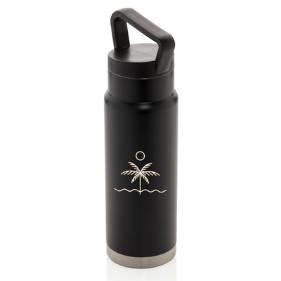 Leakproof vacuum on-the-go bottle with handle