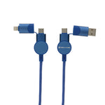 Branded Oakland RCS recycled plastic 6-in-1 fast charging 45W cable