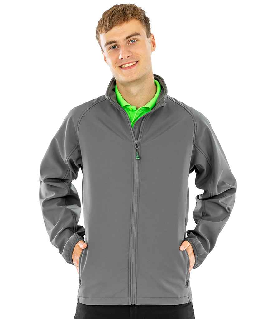 Result Genuine Recycled Printable Soft Shell Jacket Workguard Grey