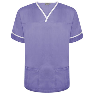 Behrens Contrast Trim Smart Scrub Top