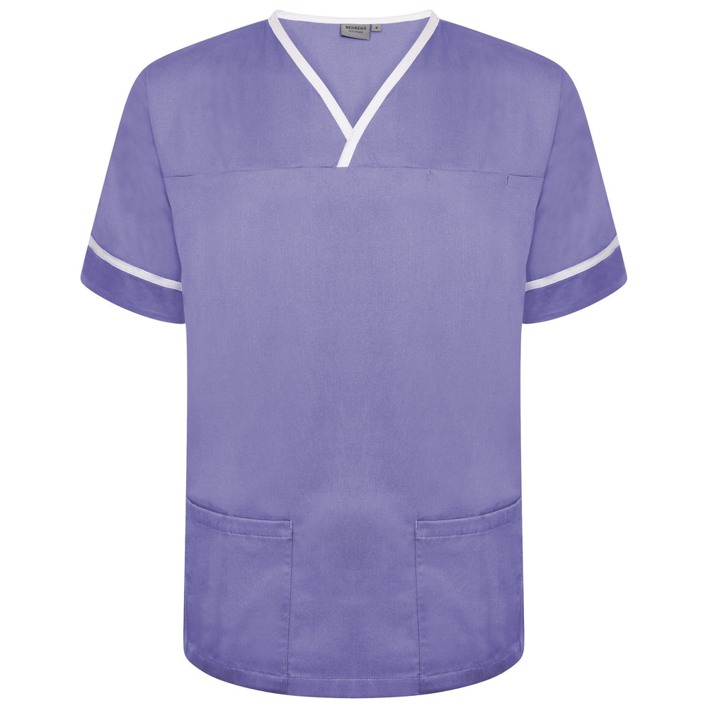 Branded Behrens Contrast Trim Smart Scrub Top