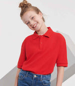 Russell Schoolgear Kids Poly/Cotton Piqué Polo Shirt Bright Red