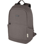 Branded Joey 15.6" GRS recycled canvas anti-theft laptop backpack 18L