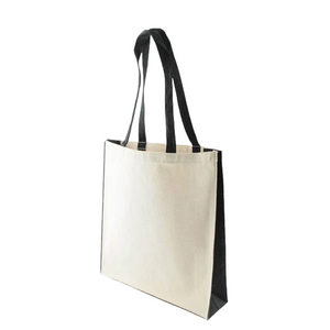 10oz Canvas Bag with Dyed Gussets - Folly Black