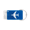Branded Aluminium luggage tag with Plane cut-out