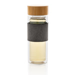 Branded Impact double wall borosilicate glass bottle