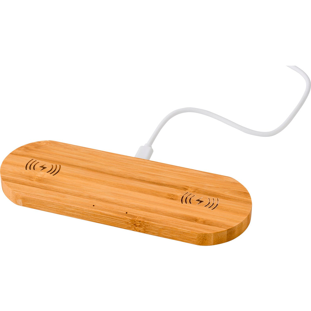 Branded Bushelton Bamboo wireless charger